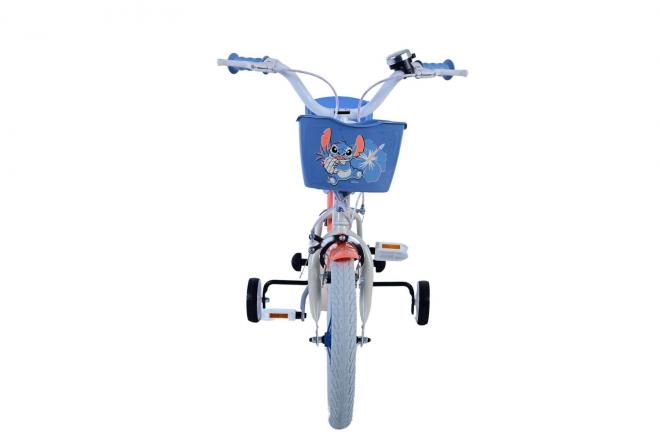 Disney Stitch Kids bike - Girls - 14 inch - Cream Coral Blue - Two hand brakes