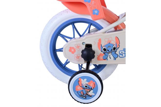 Disney Stitch Kids bike - Girls - 12 inch - Cream - Coral - Blue