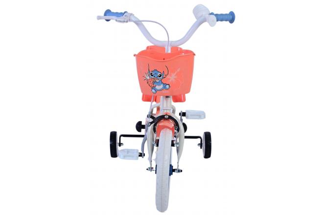 Disney Stitch Kids bike - Girls - 12 inch - Cream - Coral - Blue