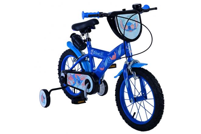 Disney Stitch children's bike - Boys - 14 inch - Blue - Two hand brakes