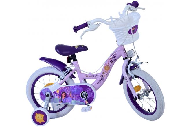 Disney Wish Kids bike - Girls - 14 inch - Purple - Two hand brakes