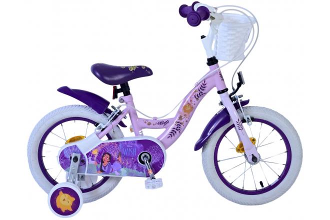 Disney Wish Kids bike - Girls - 14 inch - Purple - Two hand brakes