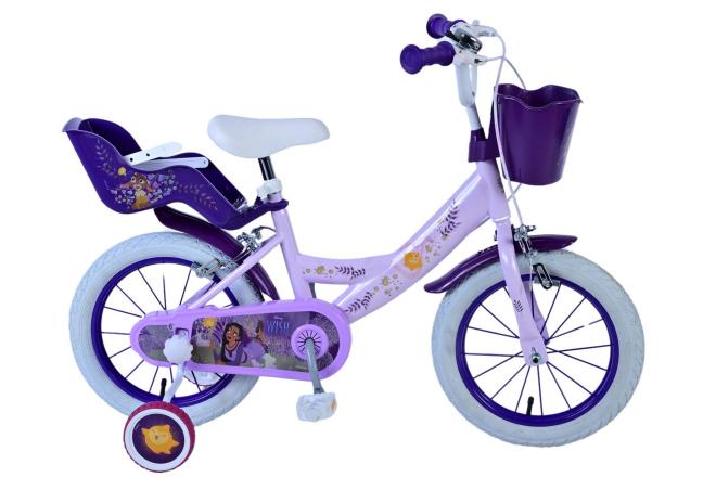 Disney Wish Kids bike - Girls - 14 inch - Purple - Two hand brakes