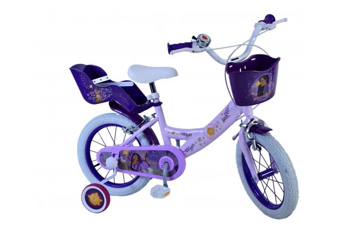 Disney Wish Kids bike - Girls - 14 inch - Purple - Two hand brakes