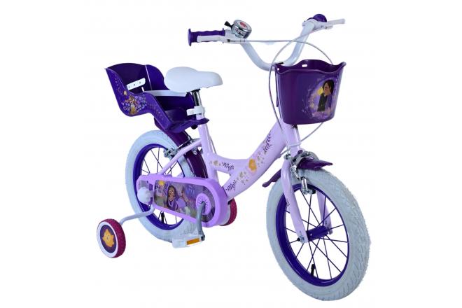 Disney Wish Kids bike - Girls - 14 inch - Purple - Two hand brakes