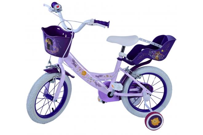 Disney Wish Kids bike - Girls - 14 inch - Purple - Two hand brakes