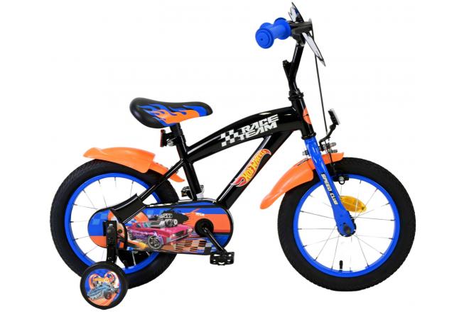 Hot Wheels Kids Bike - Boys - 14 inch - Black Orange Blue