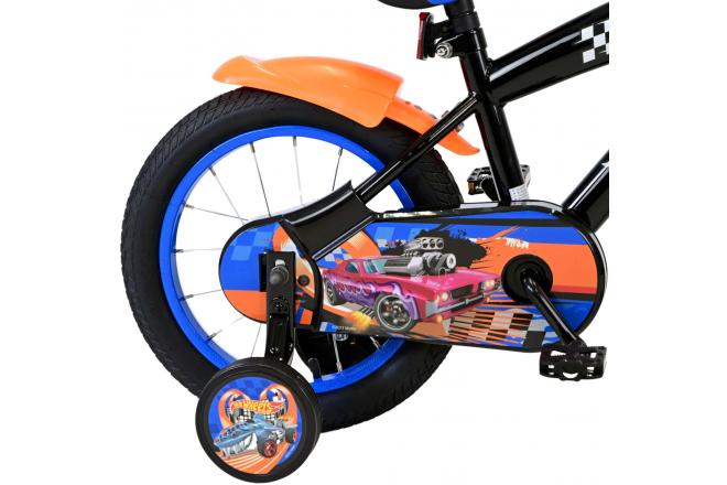 Hot Wheels Kids Bike - Boys - 14 inch - Black Orange Blue