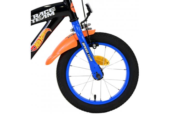 Hot Wheels Kids Bike - Boys - 14 inch - Black Orange Blue