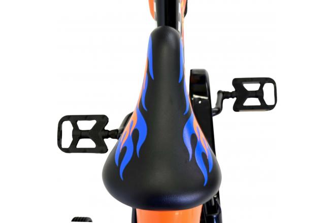 Hot Wheels Kids Bike - Boys - 14 inch - Black Orange Blue