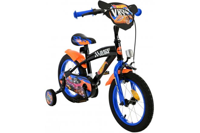 Hot Wheels Kids Bike - Boys - 14 inch - Black Orange Blue