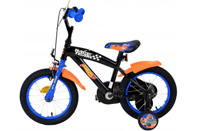 Hot Wheels Kids Bike - Boys - 14 inch - Black Orange Blue