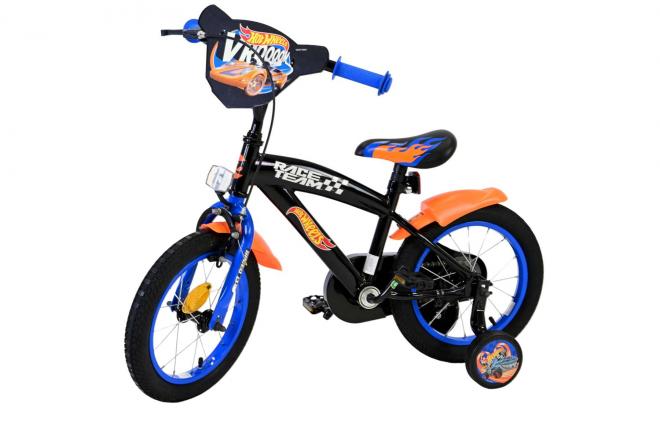 Hot Wheels Kids Bike - Boys - 14 inch - Black Orange Blue