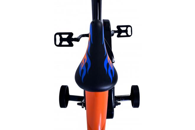 Hot Wheels Kids bike - Boys - 16 inch - Black Orange Blue - Two hand brakes