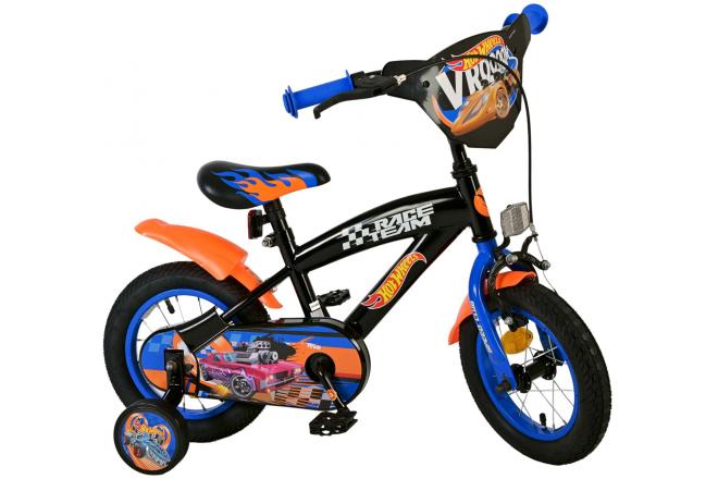 Hot Wheels Kids Bike - Boys - 12 inch - Black Orange Blue