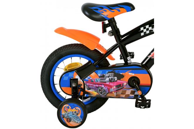 Hot Wheels Kids Bike - Boys - 12 inch - Black Orange Blue