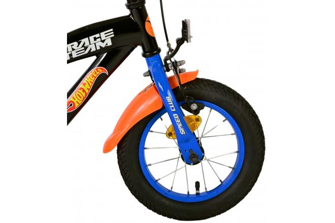 Hot Wheels Kids Bike - Boys - 12 inch - Black Orange Blue