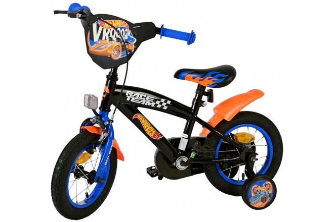 Hot Wheels Kids Bike - Boys - 12 inch - Black Orange Blue