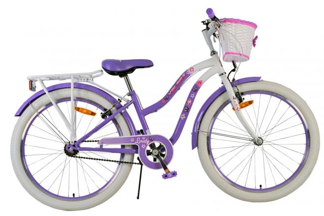 Volare Lovely Children's bike - Girls - 24 inch - Purple - Two hand brakes