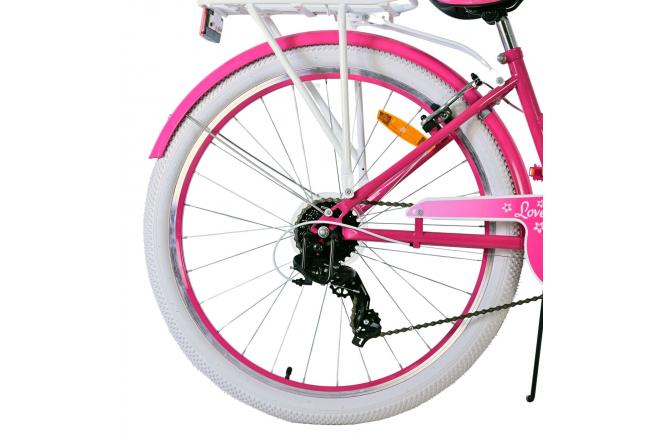 Volare Lovely Children's bike - Girls - 26 inches - Pink - 7 speed