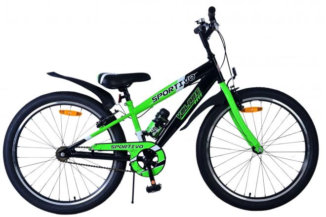 Volare Sportivo Kids bike - Boys - 24 inch - Black Green - Two hand brakes