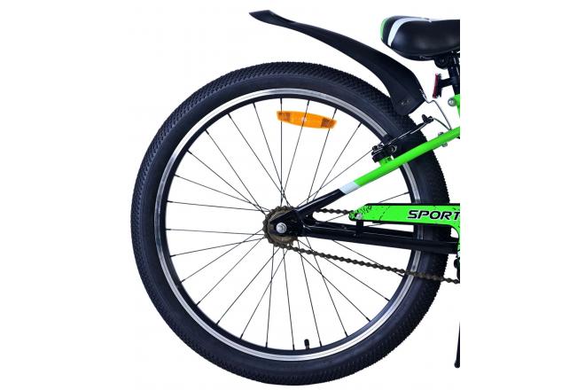 Volare Sportivo Kids bike - Boys - 24 inch - Black Green - Two hand brakes