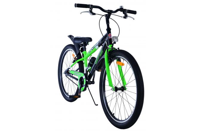 Volare Sportivo Kids bike - Boys - 24 inch - Black Green - Two hand brakes
