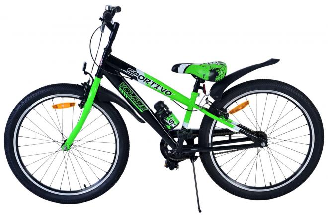 Volare Sportivo Kids bike - Boys - 24 inch - Black Green - Two hand brakes