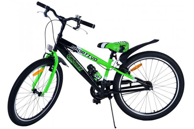 Volare Sportivo Kids bike - Boys - 24 inch - Black Green - Two hand brakes