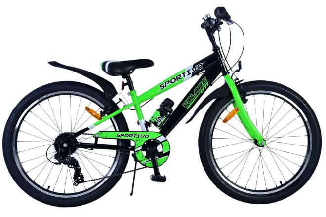 Volare Sportivo Kids bike - Boys - 24 inch - 7 Speed - Black Green