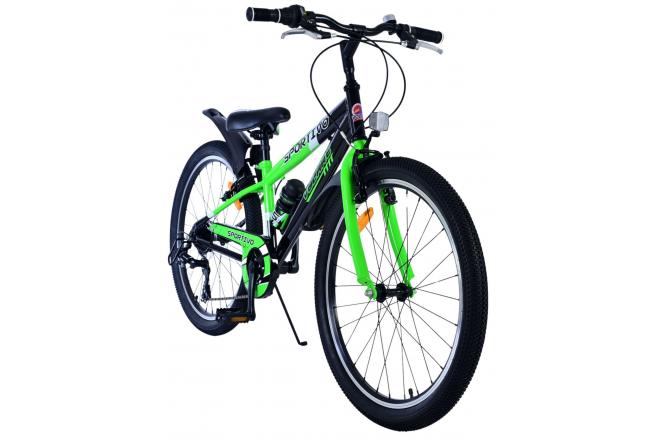 Volare Sportivo Kids bike - Boys - 24 inch - 7 Speed - Black Green