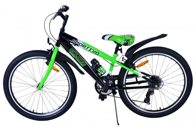 Volare Sportivo Kids bike - Boys - 24 inch - 7 Speed - Black Green