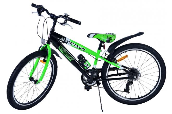 Volare Sportivo Kids bike - Boys - 24 inch - 7 Speed - Black Green