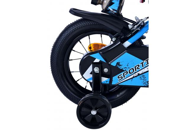 Volare Sportivo Kinderfiets - Boys - 12 inch - Blue Black - Two Hand Brakes