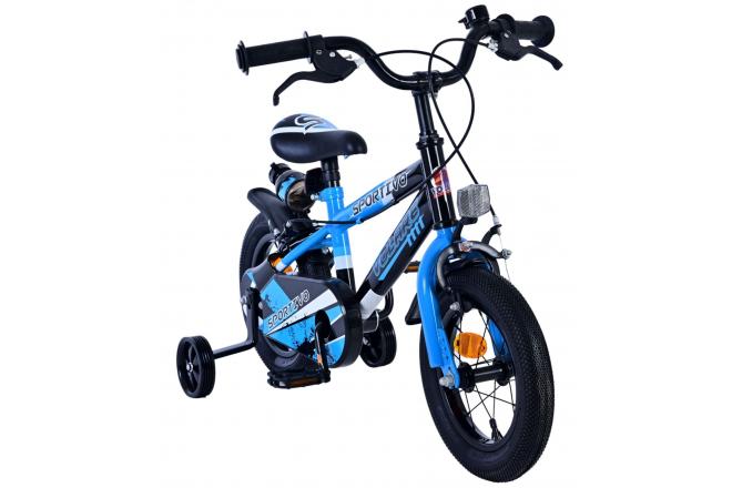 Volare Sportivo Kinderfiets - Boys - 12 inch - Blue Black - Two Hand Brakes