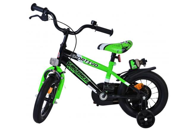 Volare Sportivo Kids bike - Boys - 12 inch - Green Black