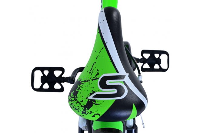 Volare Sportivo Kinderfiets - Boys - 14 inch - Green Black - Two Hand Brakes