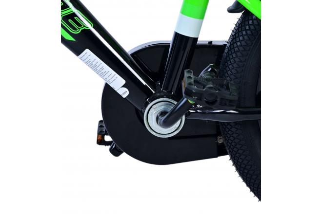 Volare Sportivo Kinderfiets - Boys - 14 inch - Green Black - Two Hand Brakes