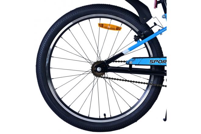Volare Sportivo Kids bike - Boys - 24 inch - Black Blue - Two hand brakes