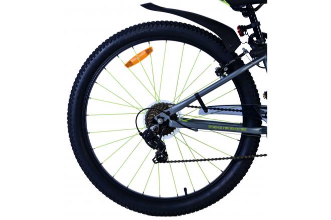 Volare Rocky children's bicycle - 26 inch - Green - 7 gears- Two hand brakes