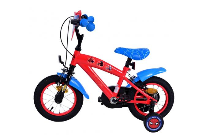 Ultimate Spider-Man Kids bike - Boys - 12 inch - Blue/Red - Two hand brakes