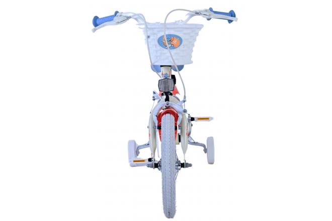 Disney Stitch Kids bike - Girls - 14 inch - Cream Coral Blue - Two hand brakes [CLONE]