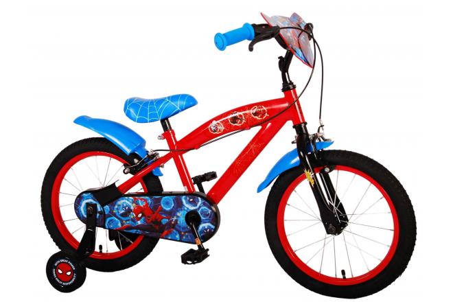Ultimate Spider-Man Kids bike - Boys - 16 inch - Blue/Red - Two hand brakes