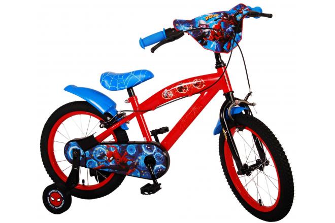Ultimate Spider-Man Kids bike - Boys - 16 inch - Blue/Red - Two hand brakes