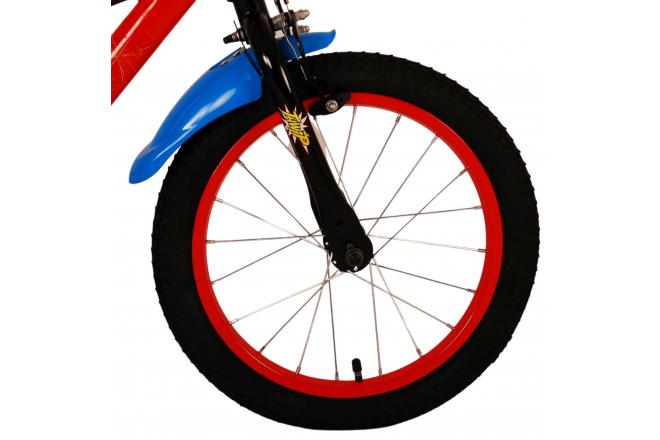Ultimate Spider-Man Kids bike - Boys - 16 inch - Blue/Red - Two hand brakes
