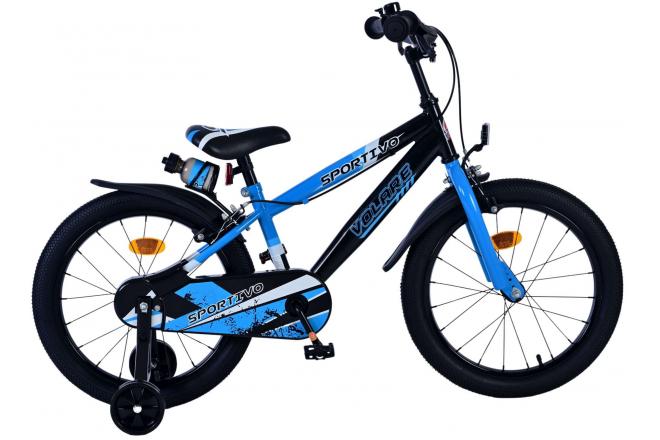 Volare Sportivo Kinderfiets - Boys - 18 inch - Blue Black - Two Hand Brakes [CLONE]