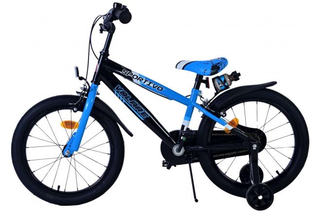Volare Sportivo Kinderfiets - Boys - 18 inch - Blue Black - Two Hand Brakes [CLONE]