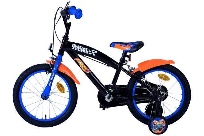 Hot Wheels Kids bike - Boys - 16 inch - Black Orange Blue - Two hand brakes [CLONE]