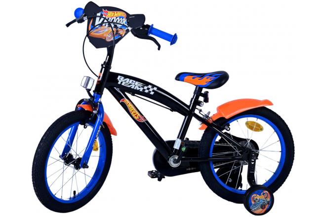 Hot Wheels Kids bike - Boys - 16 inch - Black Orange Blue - Two hand brakes [CLONE]
