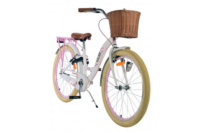 Volare Blossom Children's bike - Girls - 24 inch - White - Two hand brakes